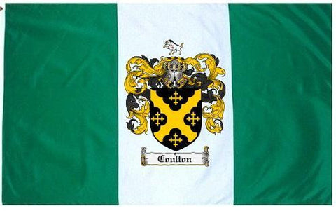 Coulton family crest coat of arms flag