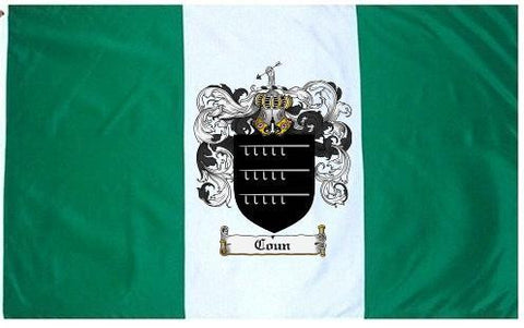 Coun family crest coat of arms flag