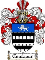 Couraour coat of arms family crest download