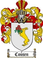 Cousen coat of arms family crest download