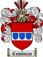 Cousineau coat of arms family crest download