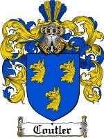 Coutler coat of arms family crest download