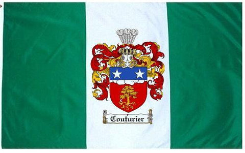 Couturier family crest coat of arms flag