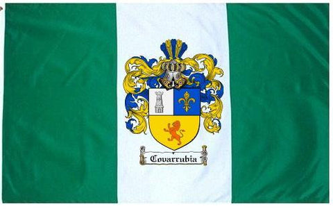 Covarrubia family crest coat of arms flag