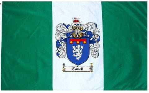Covell family crest coat of arms flag