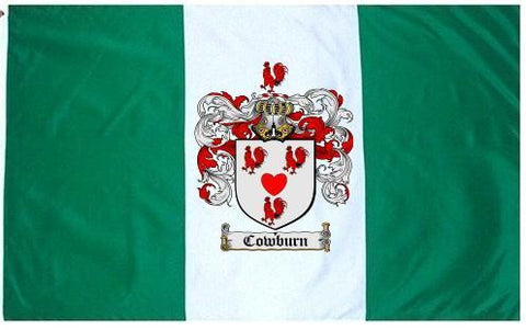 Cowburn family crest coat of arms flag