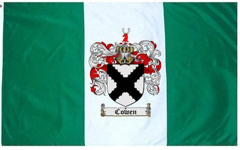 Cowen family crest coat of arms flag