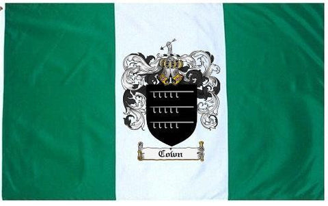 Cown family crest coat of arms flag