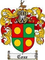 Coxe coat of arms family crest download