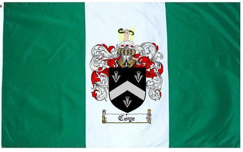 Coye family crest coat of arms flag