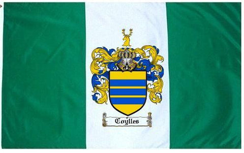 Coylles family crest coat of arms flag