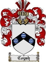 Coysh coat of arms family crest download