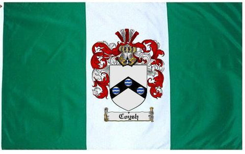 Coysh family crest coat of arms flag