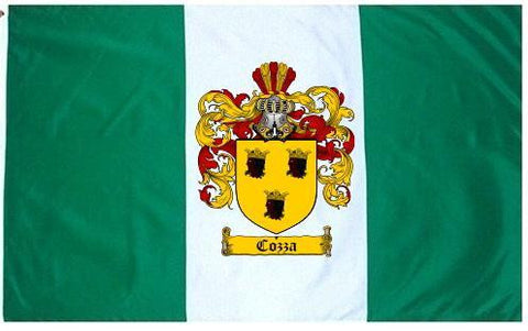 Cozza family crest coat of arms flag