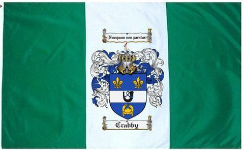 Crabby family crest coat of arms flag