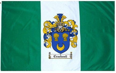 Cracknell family crest coat of arms flag