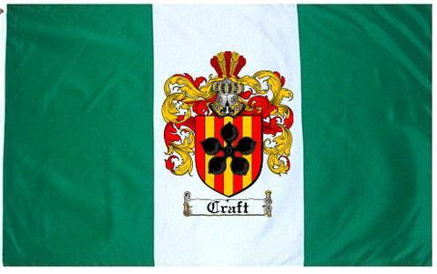 Craft family crest coat of arms flag