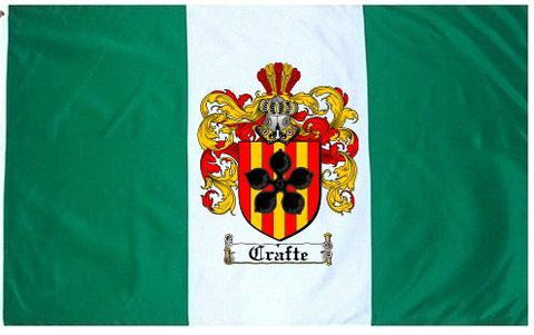 Crafte family crest coat of arms flag