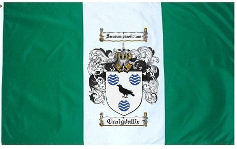 Craigdallie family crest coat of arms flag