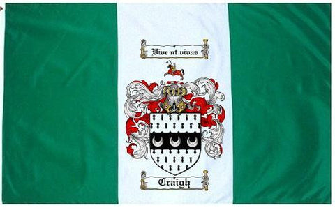 Craigh family crest coat of arms flag