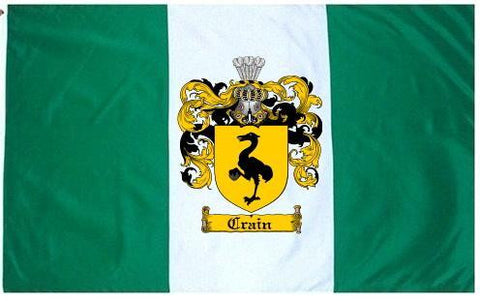 Crain family crest coat of arms flag