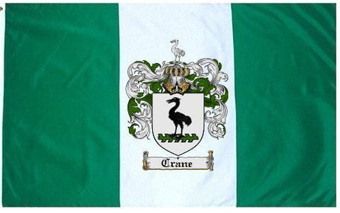 Crane family crest coat of arms flag