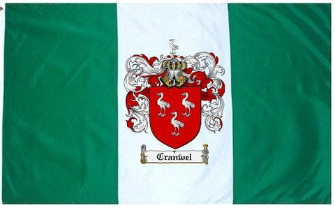 Cranwel family crest coat of arms flag
