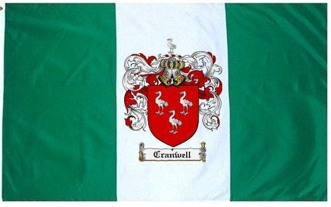 Cranwell family crest coat of arms flag
