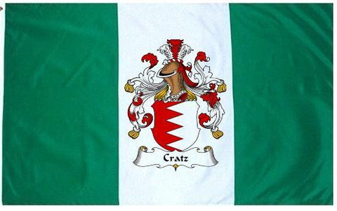 Cratz family crest coat of arms flag