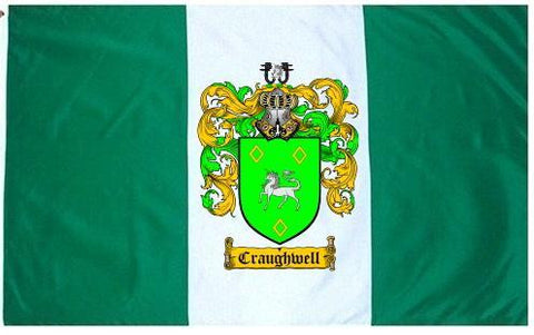 Craughwell family crest coat of arms flag