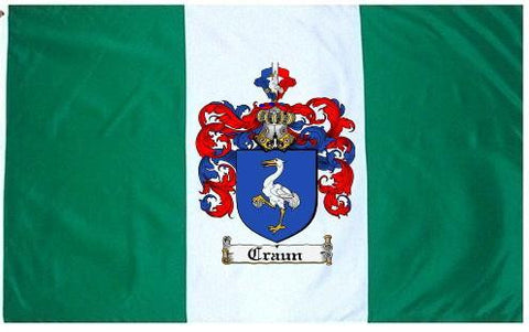 Craun family crest coat of arms flag