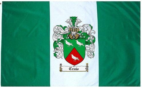 Craw family crest coat of arms flag