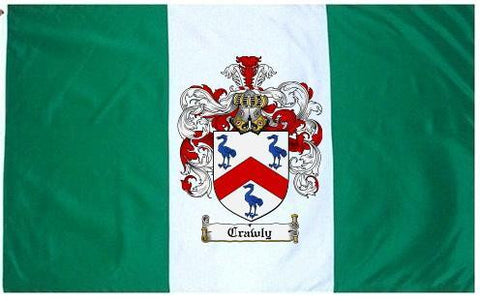 Crawly family crest coat of arms flag