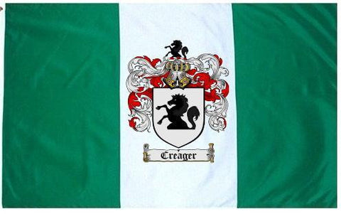 Creager family crest coat of arms flag
