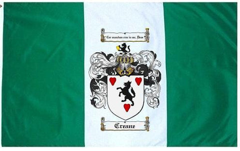 Creane family crest coat of arms flag