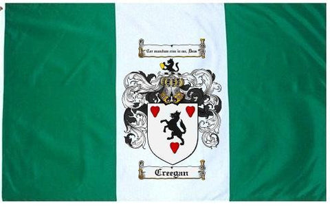 Creegan family crest coat of arms flag