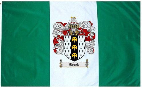 Creek family crest coat of arms flag