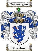 Creeton coat of arms family crest download