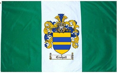 Crehall family crest coat of arms flag