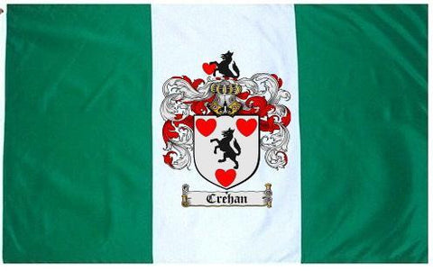 Crehan family crest coat of arms flag