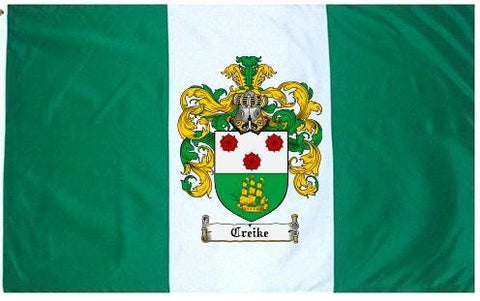 Creike family crest coat of arms flag