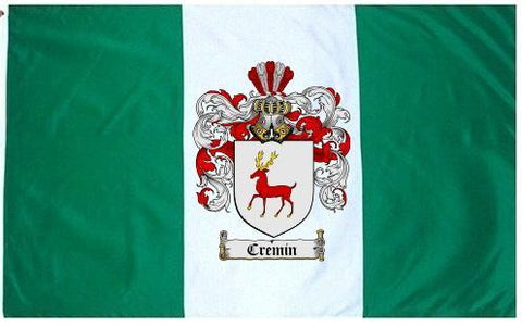 Cremin family crest coat of arms flag