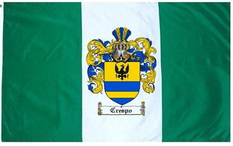 Crespo family crest coat of arms flag