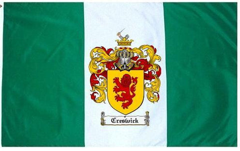Creswick family crest coat of arms flag