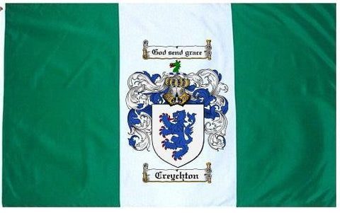 Creychton family crest coat of arms flag
