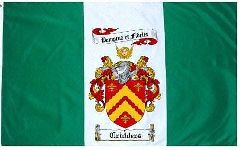 Cridders family crest coat of arms flag