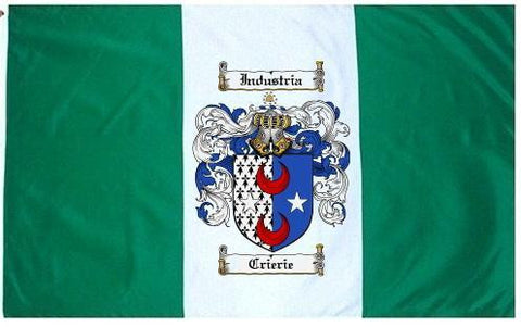 Crierie family crest coat of arms flag