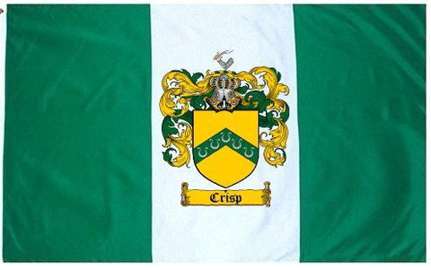 Crisp family crest coat of arms flag