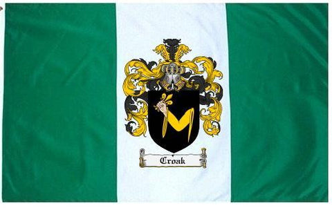 Croak family crest coat of arms flag