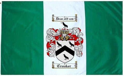Croaker family crest coat of arms flag